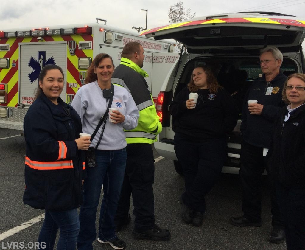 Elizabeth, Janet, XXX, Megan, XXX and Amie at the active shooter drill.