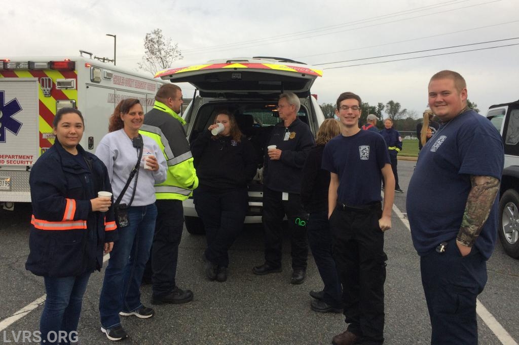 Elizabeth, Janet, XXX, Megan XXX Aime, Walther and Senior at the active shooter drill.